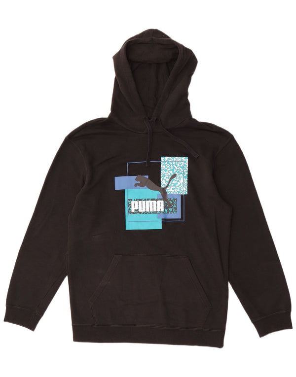 Pulover pentru bărbați Puma Graphic Hoodie Jumper mic, negru, bumbac