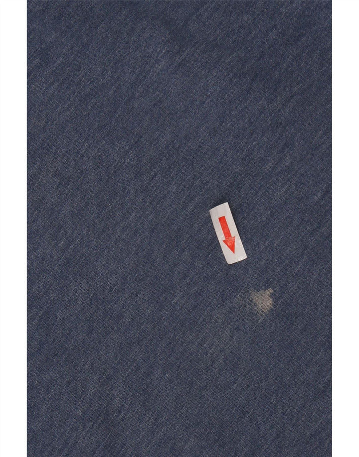 WEIRD FISH Hanorac cu decolteu cu nasturi grafic pentru bărbați Pulover mic, bleumarin