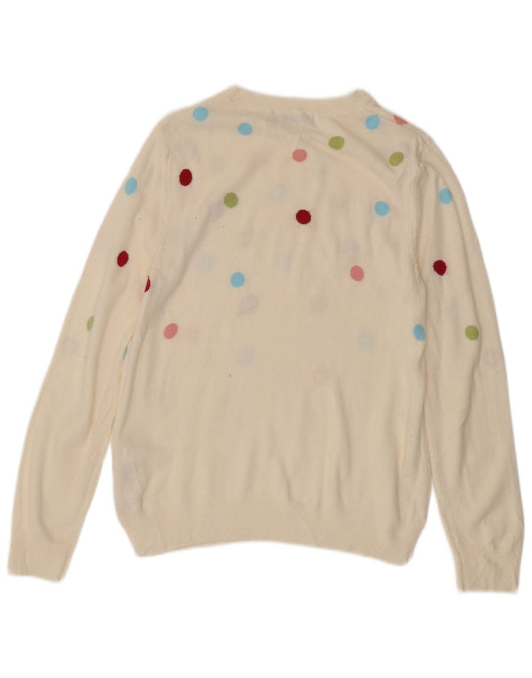 Pulover pentru femei Marks & Spencer cu gâtul cu barca UK 10 Small Off White