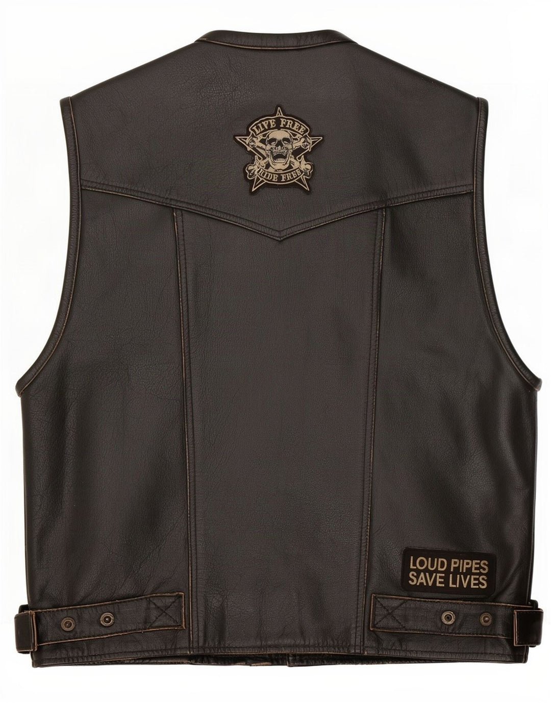 Gilet din piele vintage pentru bărbați UK 40 Large Black