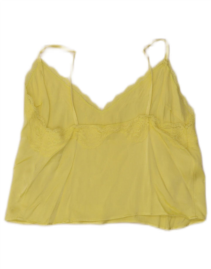 Top camis vintage pentru femei UK 10 Small Yellow