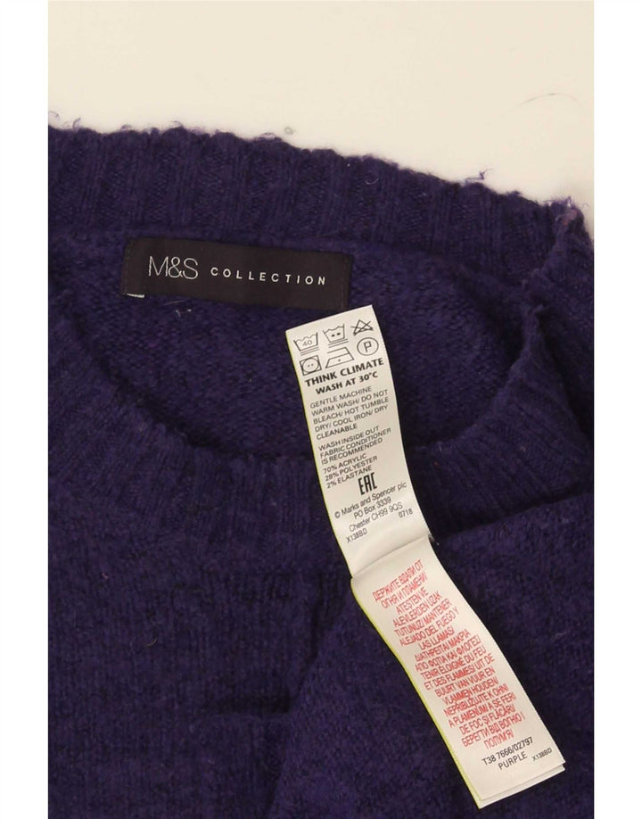 Pulover pentru femei Marks & Spencer cu decolteu rotund UK 10 mic violet