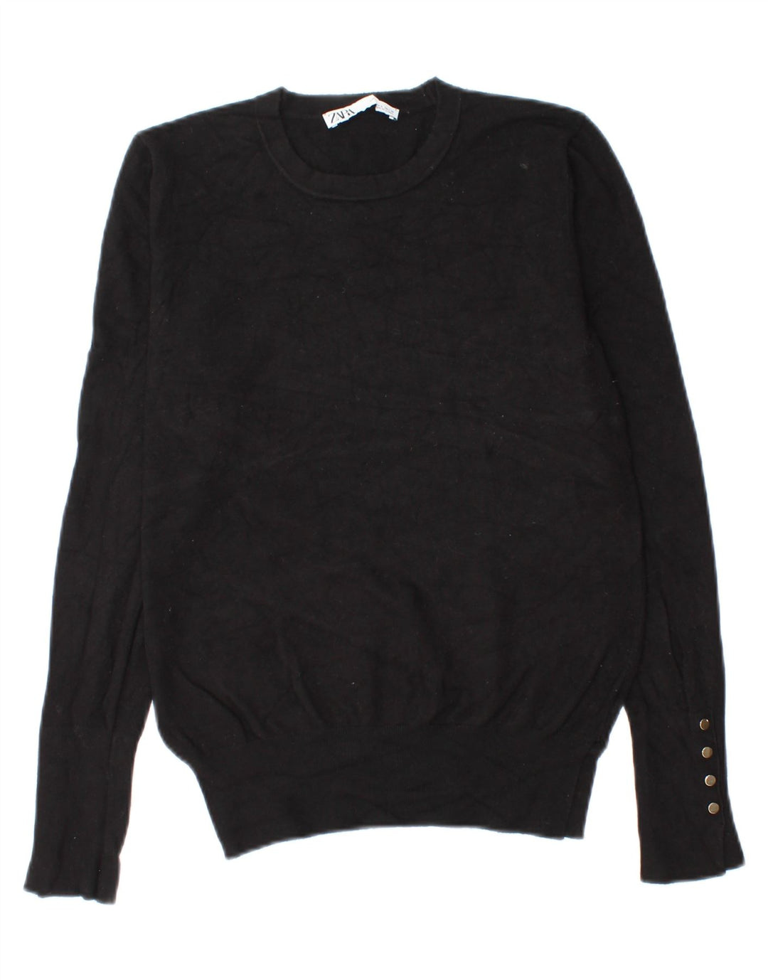 Pulover pentru damă Zara, cu gât turnat, mare, negru