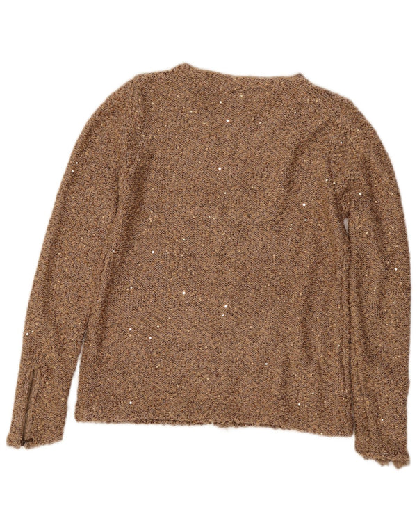 Zara Womens Cardigan Sweater UK 12 Medium Beige