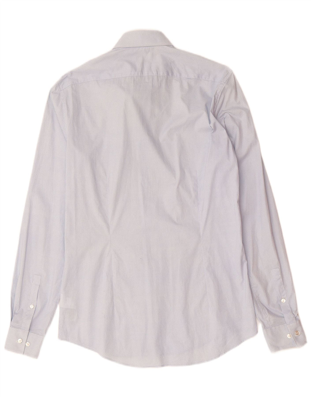 Cămașă pentru bărbați CALVIN KLEIN Slim Fit Mărimea 38 15 Bumbac cu pete albastru mediu