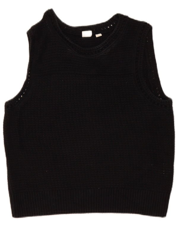 Gap Womens Oversized Vest Tank Top UK 6 XS Bumbac negru