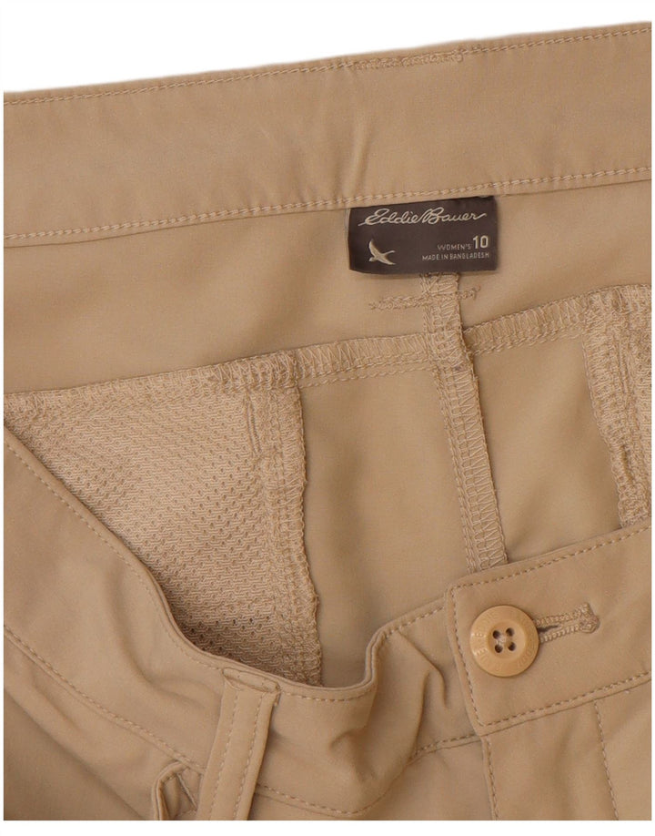 Pantaloni scurți casual pentru femei Eddie Bauer US 10 Large W32 poliester bej