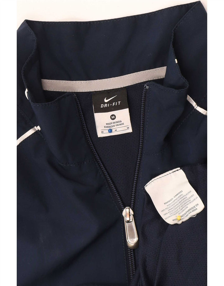 Jachetă de top pentru trening Nike Dri Fit pentru bărbați, poliester mediu albastru bleumarin