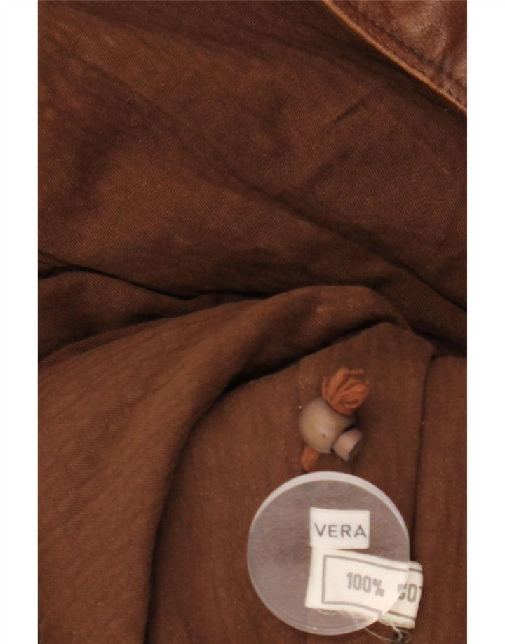 Jachetă de piele pentru bărbați VINTAGE UK 42 XL din piele maro