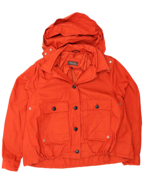 Massimo Dutti jachetă bomber cu glugă pentru femei UK 18 XL portocaliu poliester