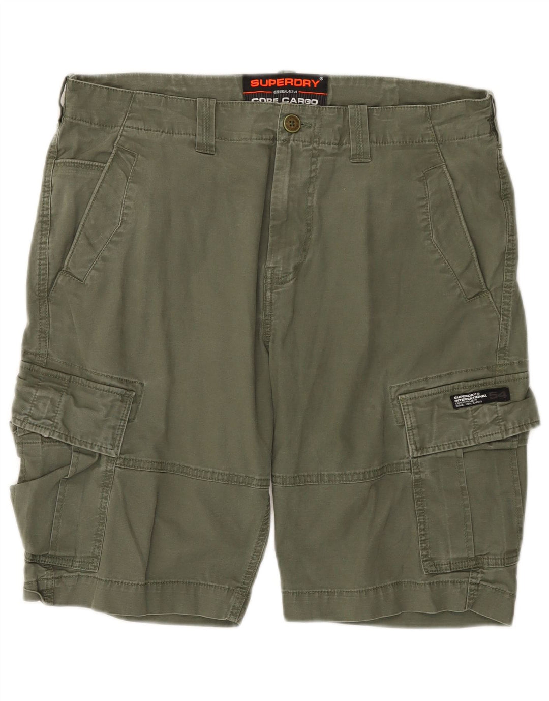 Pantaloni scurți cargo pentru bărbați SUPERDRY W36, bumbac mare kaki