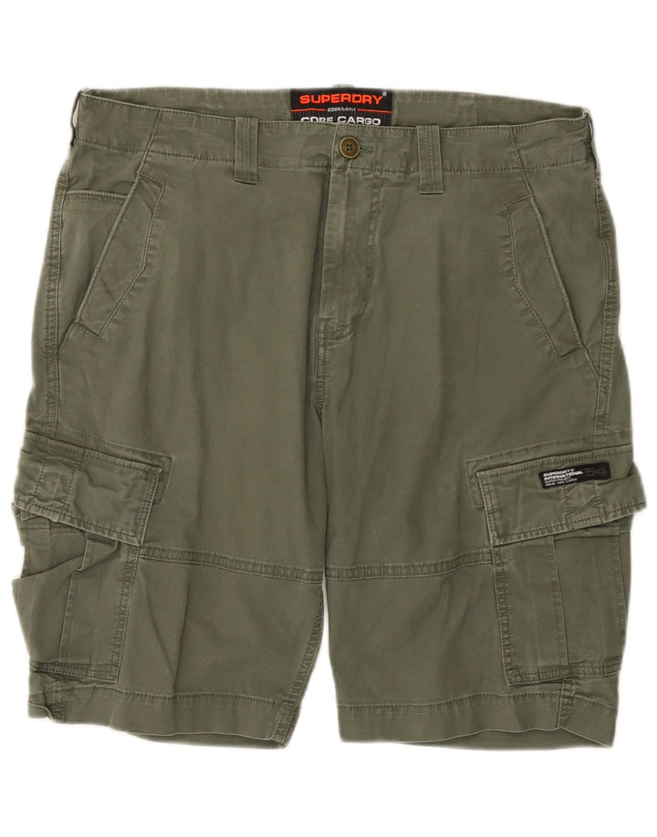 Pantaloni scurți cargo pentru bărbați SUPERDRY W36, bumbac mare kaki