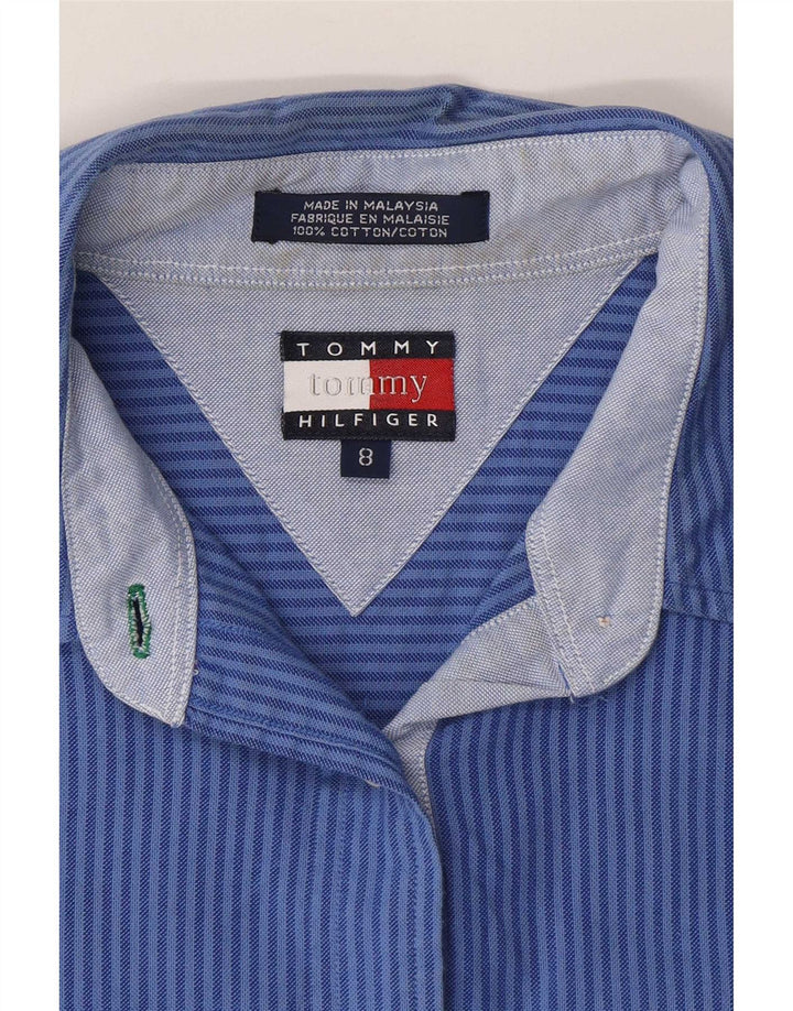 Cămașă Tommy Hilfiger pentru femei US 8 Medium Blue Striped Bumbac