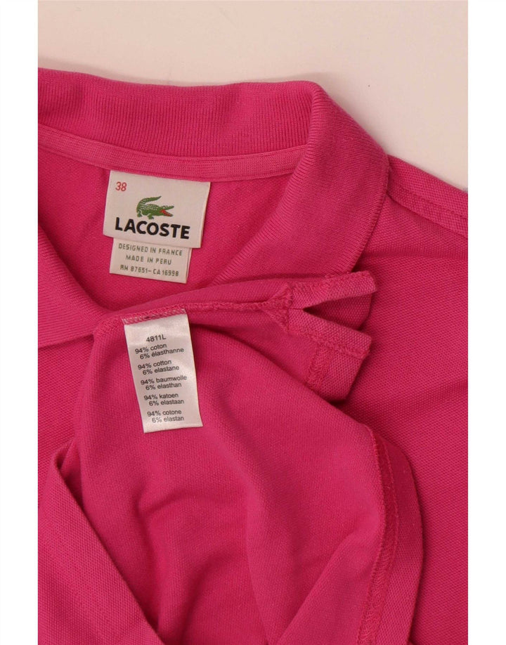 Tricou polo Lacoste pentru femei EU 38, bumbac roz mediu