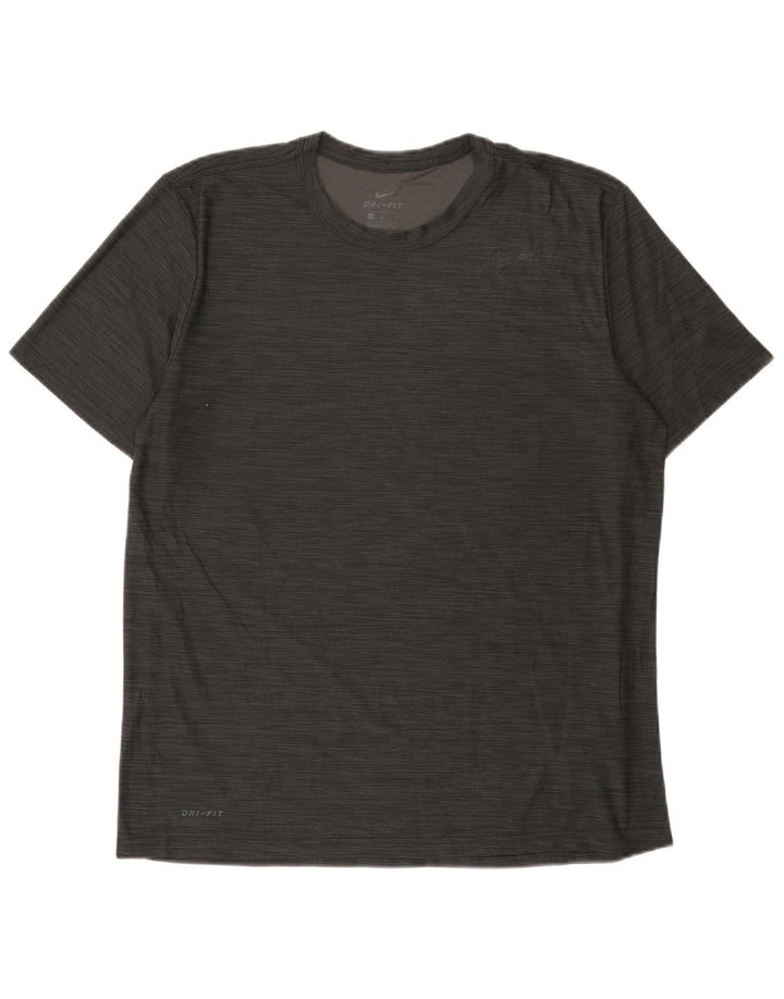 Tricou Nike Dri Fit pentru bărbați Top mare, gri, poliester cu pături