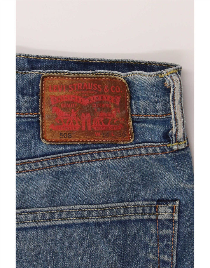 Blugi drepti pentru bărbați Levi's 508 W34 L30 Bumbac albastru