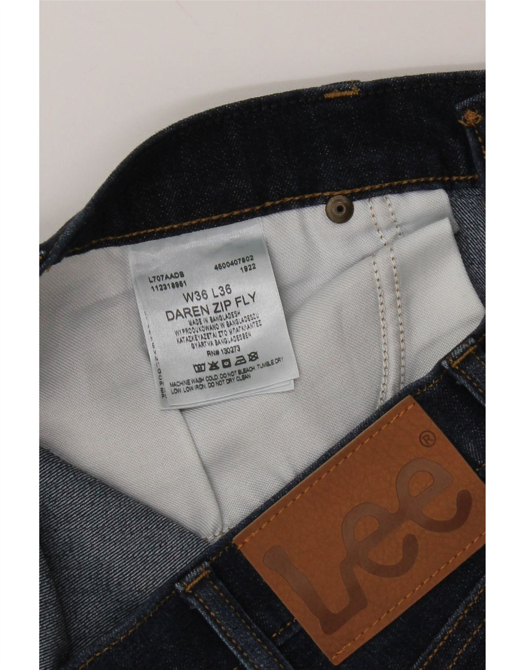 Blugi tăiați pentru bărbați Lee Daren Zip Fly W36 L25 Bumbac albastru