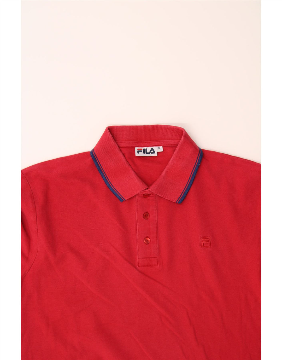 FILA Mens Polo Shirt XL Red Vintage Fila and Second-Hand Fila from Messina Hembry 
