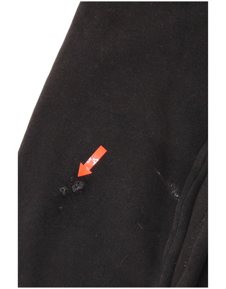 Pulover cu glugă grafic Superdry pentru bărbați, bumbac mediu negru