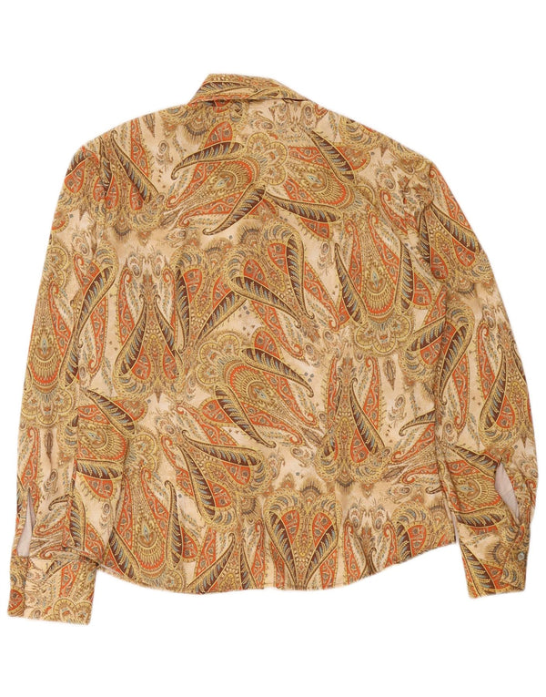 Cămașă Vintage pentru femei IT 50 XL Bej Paisley Poliester