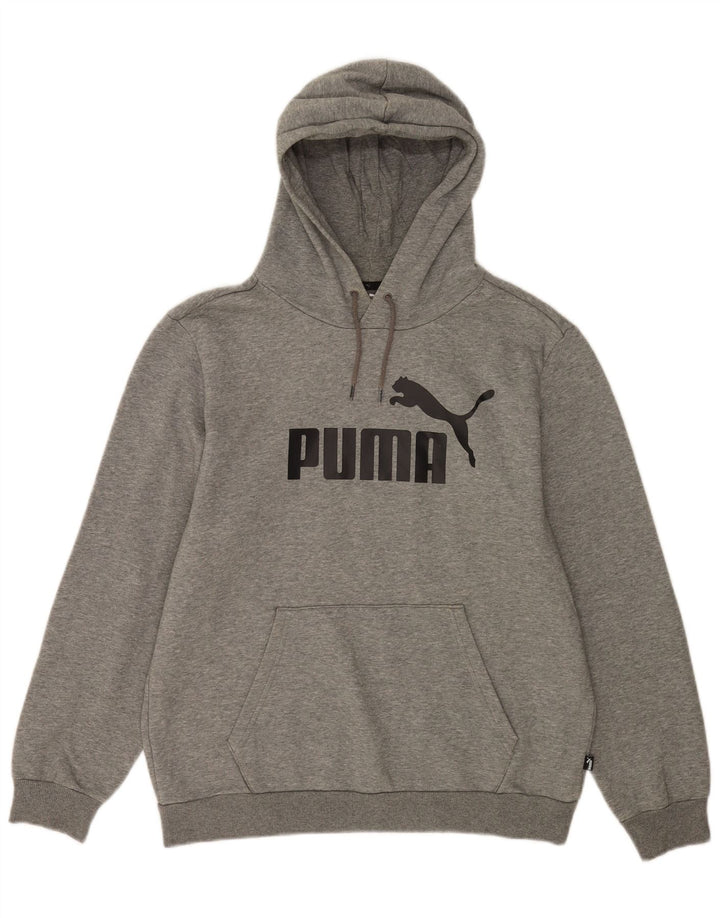Pulover pentru bărbați Puma Graphic Hoodie, bumbac cu pete, gri mediu