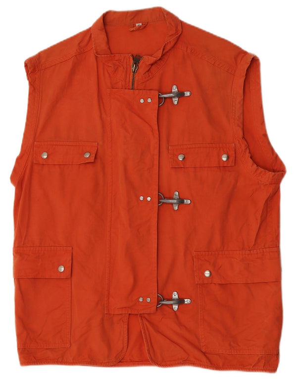 Gilet vintage supradimensionat pentru femei UK 10 Small Orange
