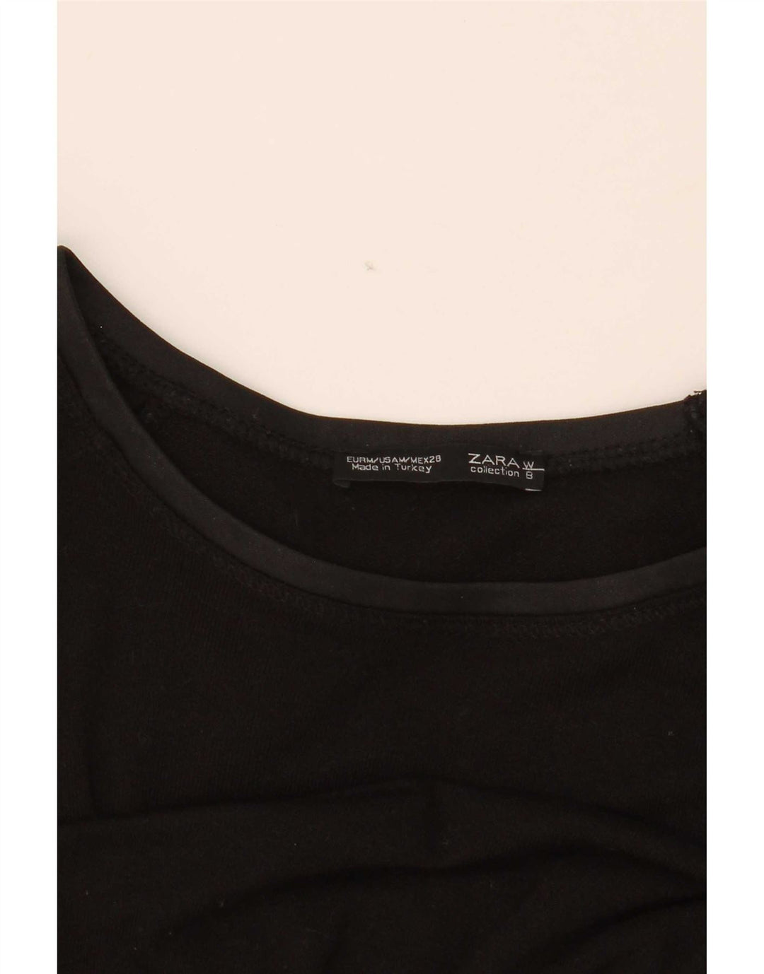 Top femeie Zara cu mânecă lungă UK 14 Medium Negru