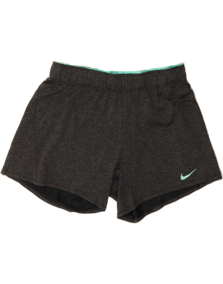 NIKE Womens Dri Fit Sport Shorts UK 14 Medium Grey Polyester Vintage Nike and Second-Hand Nike from Messina Hembry 