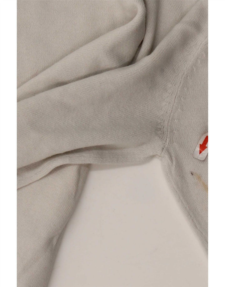Pulover North Sails pentru femei cu decolteu triplu UK 14, bumbac gri mediu