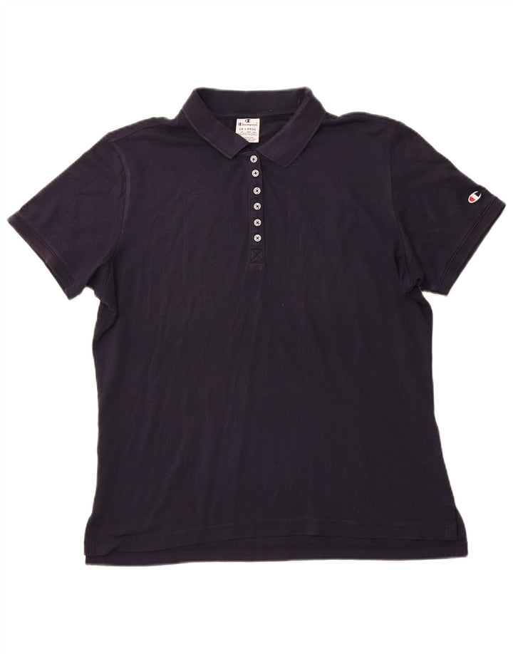 Tricou polo CHAMPION pentru femei UK 22 2XL Bleumarin
