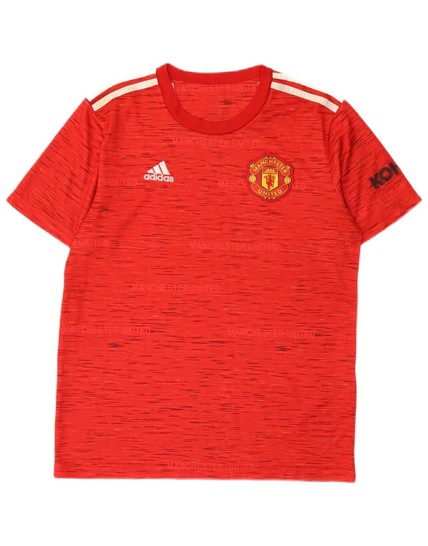 Tricou pentru bărbați Adidas Manchester United Top Mediu Roșu cu pete din poliester