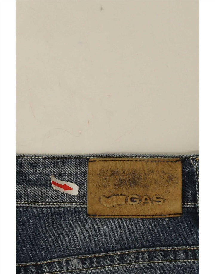 Pantaloni scurți din denim pentru bărbați Gas W32, bumbac albastru mediu