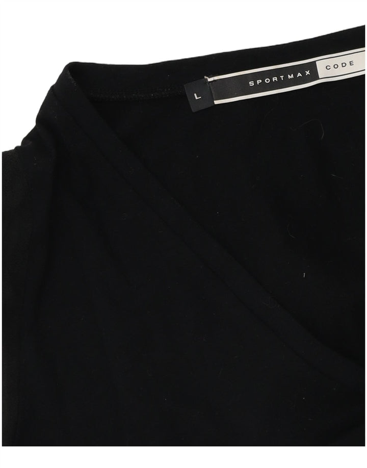 Bluză cu mânecă lungă pentru femei Sportmax, UK 14, mare, neagră