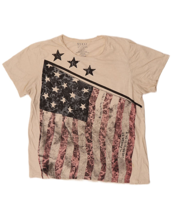 Tricou grafic Guess pentru femei, UK 18 XL, bumbac alb, SUA