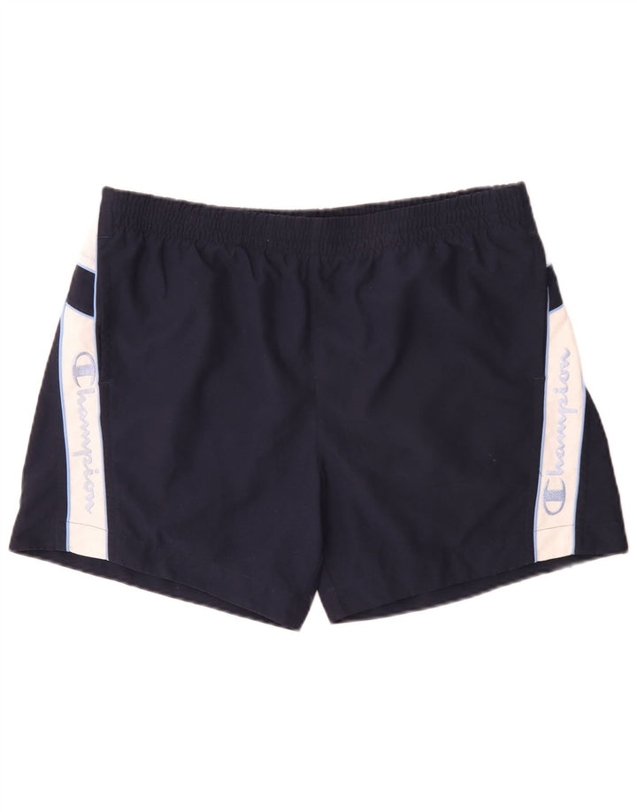 Pantaloni scurți de înot grafic pentru bărbați Champion XL, poliester color-bloc, albastru marin