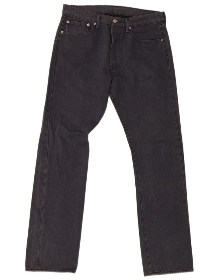 Blugi Levi's 501 drepte pentru bărbați W32 L32 bumbac gri