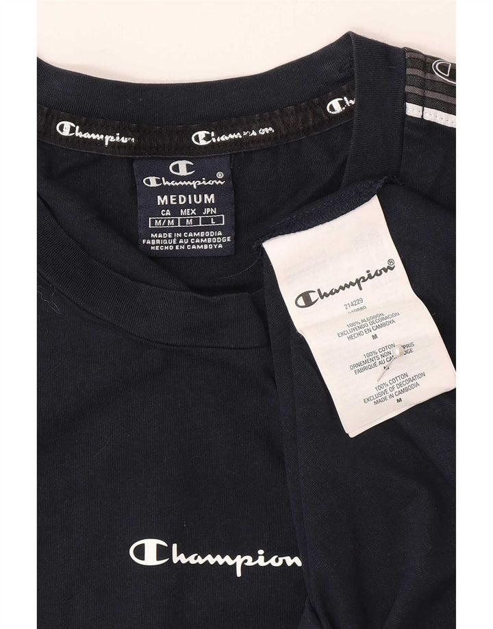 Tricou grafic pentru bărbați Champion Top mediu din bumbac bleumarin