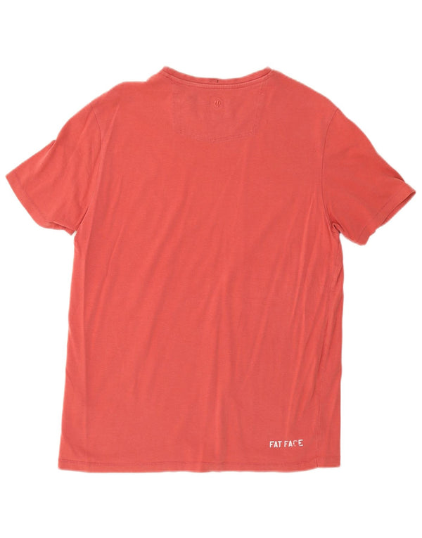 Tricou cu grafică Marea Britanie pentru bărbați Fat Face Top din bumbac roșu mediu