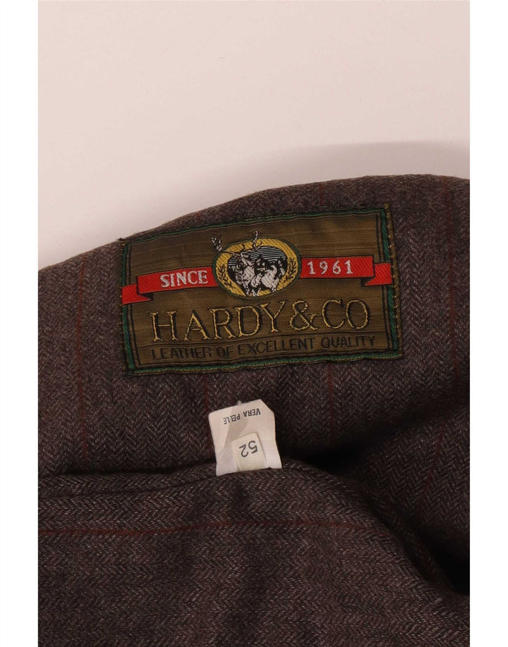 Geacă de piele vintage pentru bărbați IT 52 XL neagră