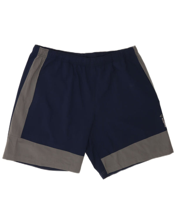 Pantaloni scurți sport pentru bărbați Reebok XL, albastru bleumarin, poliester color bloc