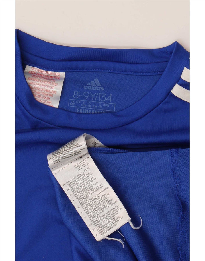 Tricou Adidas Aeroready pentru baieti Top 8-9 ani poliester albastru