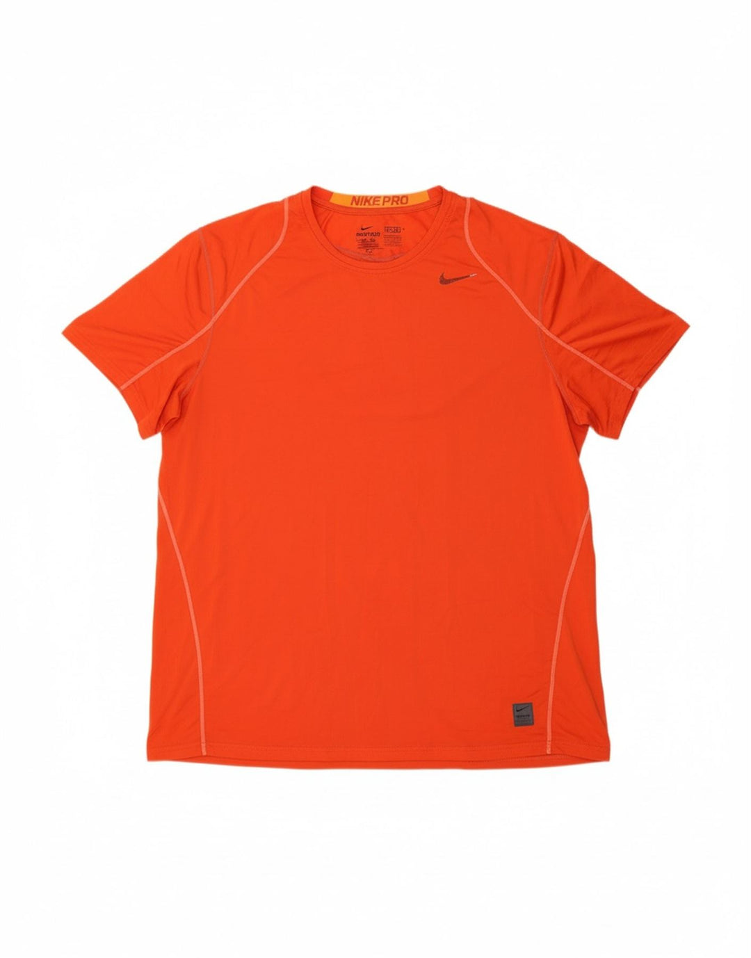 NIKE Mens Dri Fit T-Shirt Top 2XL Orange