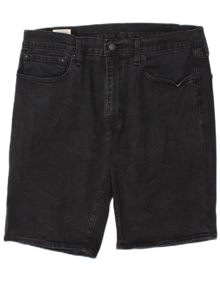 Pantaloni scurți Levi's 502 Denim W36 Large Black Bumbac
