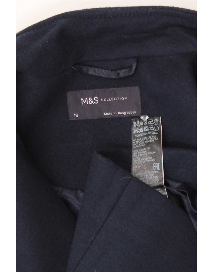 Palton pentru femei Marks & Spencer UK 16 mare, poliester bleumarin