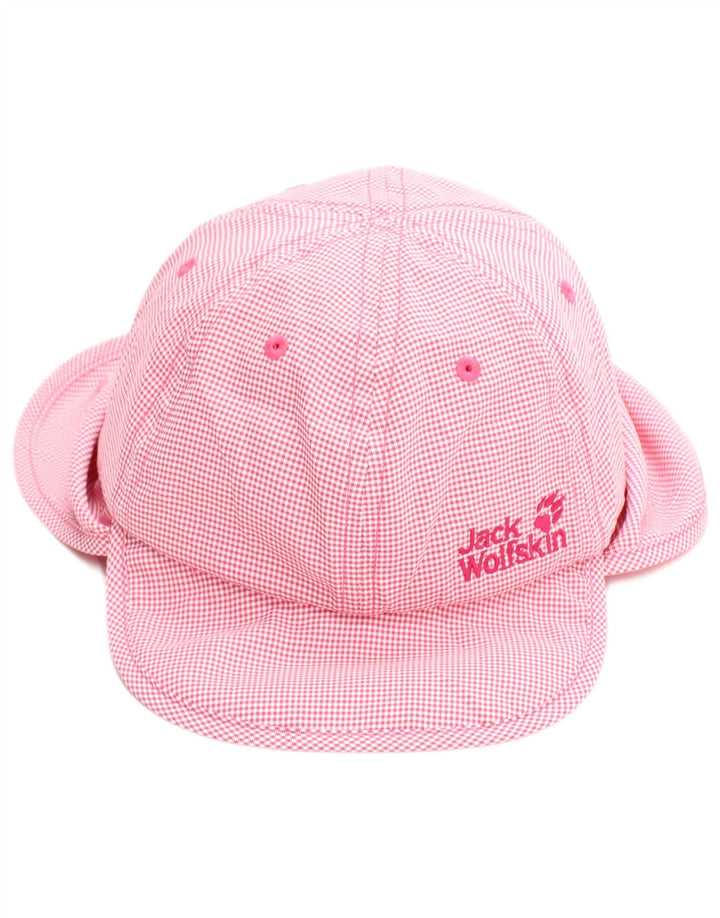 Jack Wolfskin Fete Gât Drape Trapper Pălărie 4-5 Ani Mic Pink Houndstooth