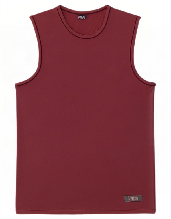 Vest Top Femei Fila UK 8 Small Burgundy