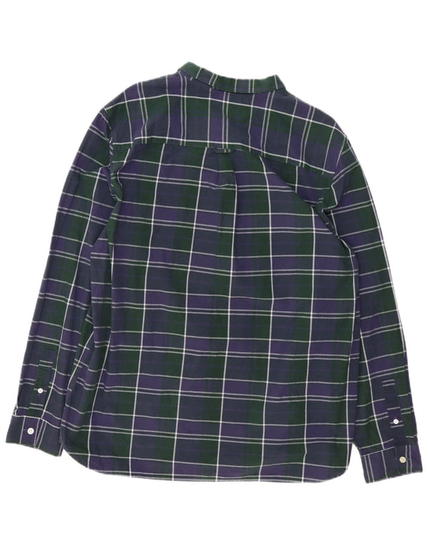 Cămașă pentru bărbați Lyle & Scott 2XL, bumbac cu carouri bleumarin