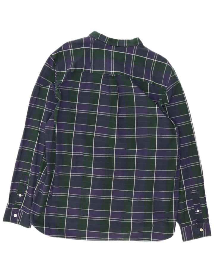 Cămașă pentru bărbați Lyle & Scott 2XL, bumbac cu carouri bleumarin