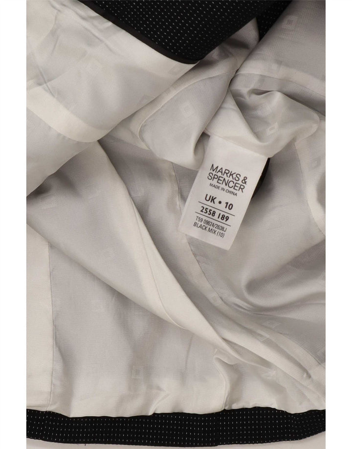 Jachetă pentru femei Marks & Spencer cu 1 buton, UK 10, albastru marin cu pete mici