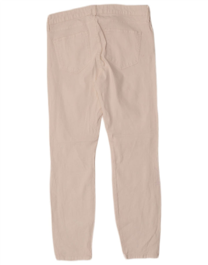 Pantaloni casual slim pentru femei Zara EU 40 Mediu L30 L27 Alb